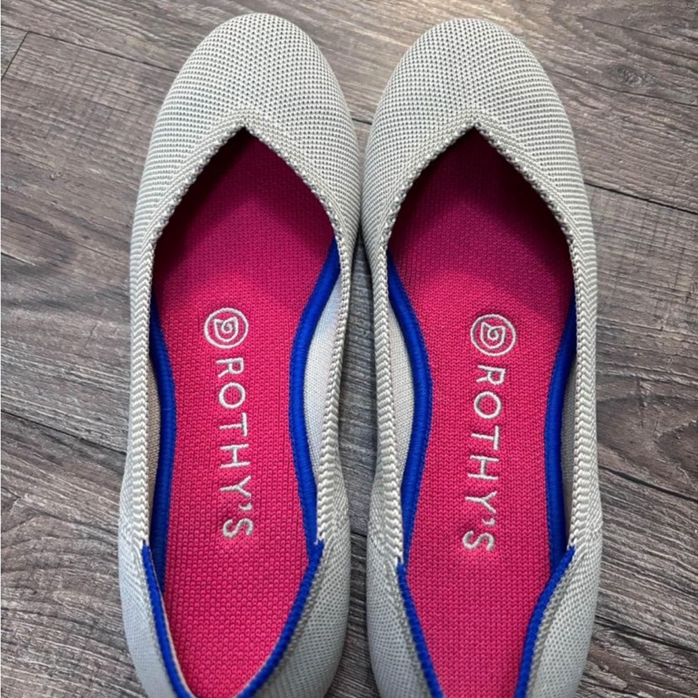 Rothys gray slip ons